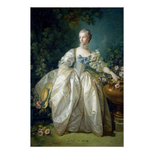 Madame Bergeret 1766 by Francois Boucher oil paint Poster