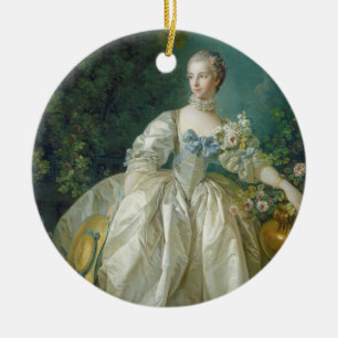 Madame Bergeret, c. 1766 (oil on canvas) Ceramic Tree Decoration