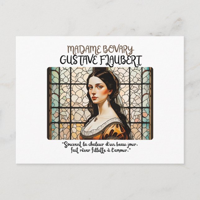'Madame Bovary', by Gustave Flaubert Postcard (Front)