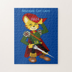 Madame Cat Lady 2024 for President Thunder_Cove Jigsaw Puzzle