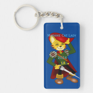 Madame Cat Lady 2024 for President Thunder_Cove  Key Ring