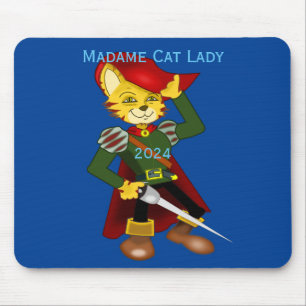 Madame Cat Lady 2024 for President Thunder_Cove  Mouse Mat