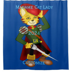 Madame Cat Lady 2024 for President Thunder_Cove Shower Curtain