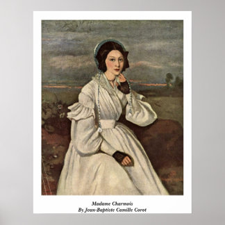 Madame Charmois By Jean-Baptiste Camille Corot Poster