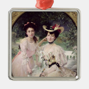 Madame Collas and her Daughter, Giselle, 1903 Metal Tree Decoration