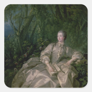 Madame de Pompadour, 1758 Square Sticker