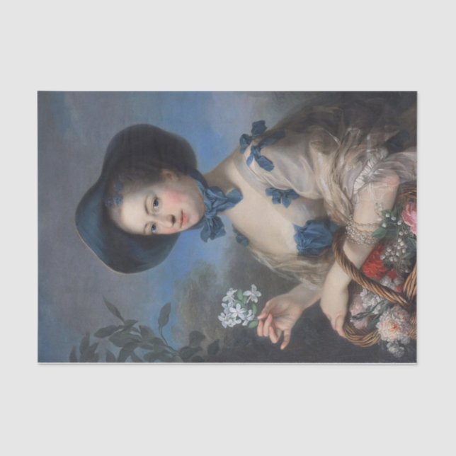 Madame de Pompadour en Belle Jardinière Tissue Paper (Front)