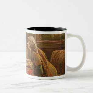 Madame de Pompadour in the role of fortuneteller Two-Tone Coffee Mug