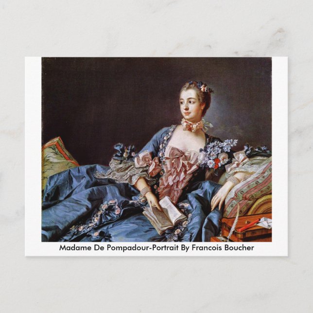 Madame De Pompadour-Portrait By Francois Boucher Postcard (Front)