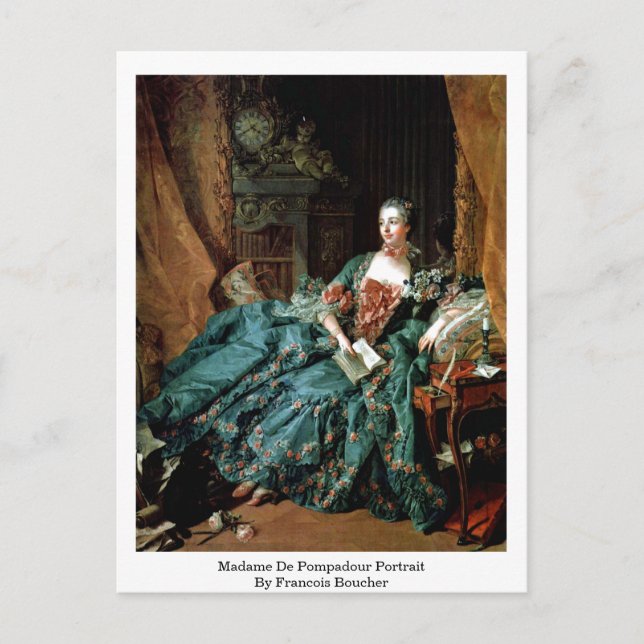 Madame De Pompadour Portrait By Francois Boucher Postcard (Front)