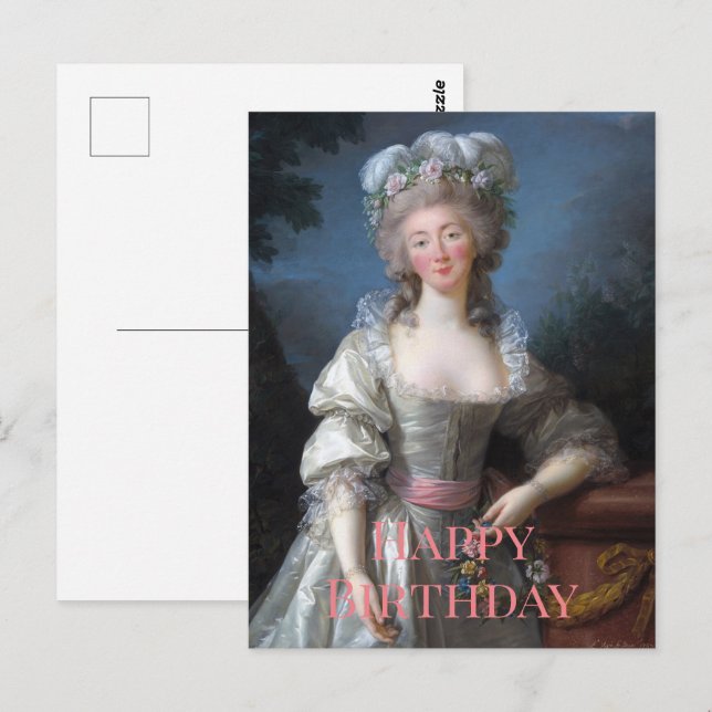 Madame du Barry 1782 Happy Birthday Postcard (Front/Back)