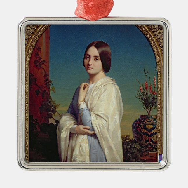 Madame Edouard Dubufe  1842 Metal Tree Decoration (Front)