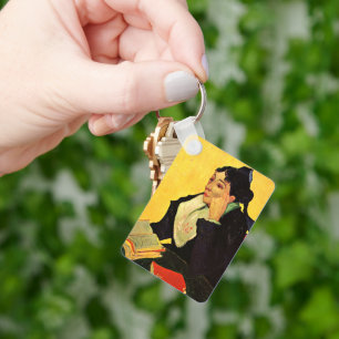 Madame Ginoux with Books by Vincent van Gogh Key Ring