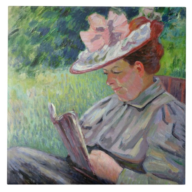 Madame Guillaumin, c.1895 (oil on canvas) Tile (Front)