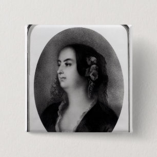 Madame Hanska engraved by Emile Lassalle 15 Cm Square Badge