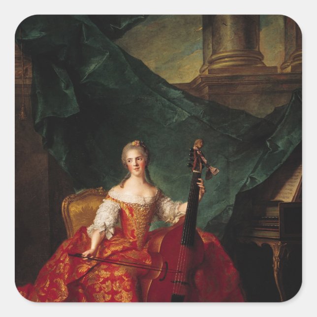 Madame Henriette de France  in Court Square Sticker (Front)