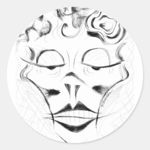 Madame Macabre Classic Round Sticker