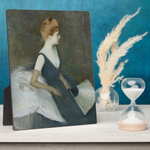 Madame Marthe Letellier Sitting on a Sofa Plaque