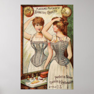 Madame McCabes Corsets Ad Poster
