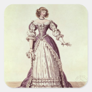 Madame Moliere, nee Armande Bejart Square Sticker