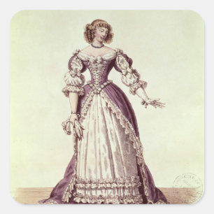 Madame Moliere, nee Armande Bejart Square Sticker
