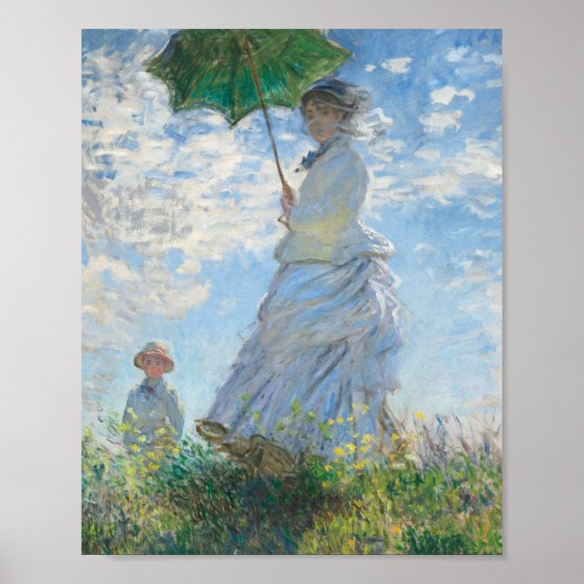 Madame Monet and Her Son (1875) Claude Monet Art Poster (Front)