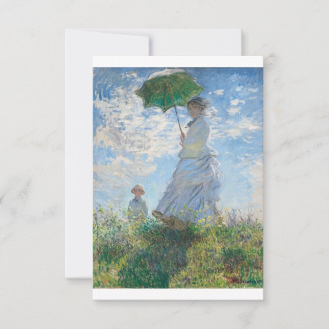 Madame Monet and Her Son by Claude Monet Thank You Card (Front)