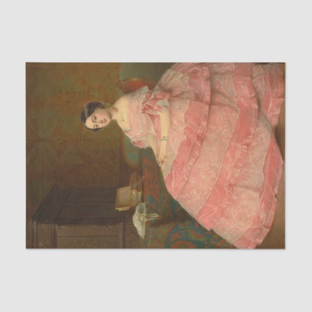 Madame P (1857) by Eugene Fichel  Tissue Paper (Front)