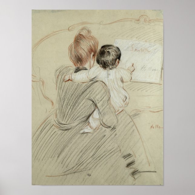 Madame Paul Helleu and her Daughter Paulette Poster (Front)