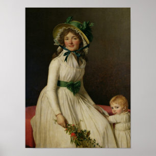 Madame Pierre Seriziat  with her Son, Emile Poster