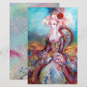 MADAME POMPADOUR Beauty Fashion Pink Blue Stationery