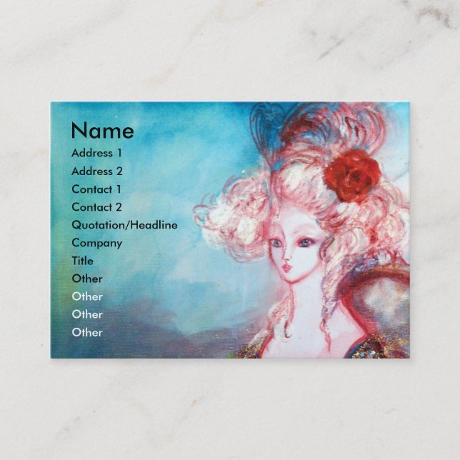 MADAME POMPADOUR ,Beauty,Salon,Spa ,Makeup Artist Business Card (Front)