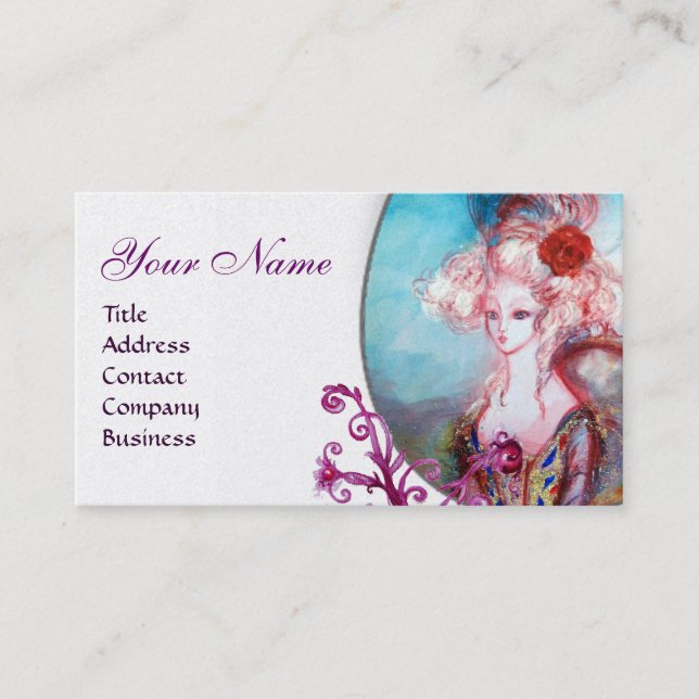 MADAME POMPADOUR Beauty,Salon,Spa ,Makeup Artist Business Card (Front)