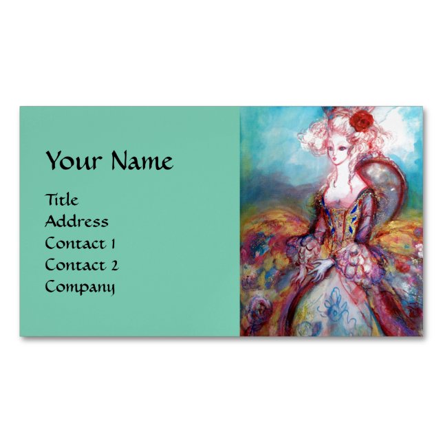 MADAME POMPADOUR ,Beauty,Salon,Spa ,Makeup Artist Magnetic Business Card (Front)