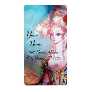 MADAME POMPADOUR ,bright pink blue