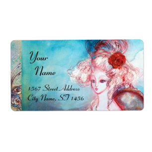 MADAME POMPADOUR ,bright pink blue