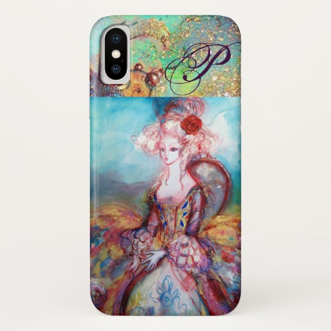 MADAME POMPADOUR  ELEGANT BEAUTY FASHION MONOGRAM Case-Mate iPhone CASE (Back)