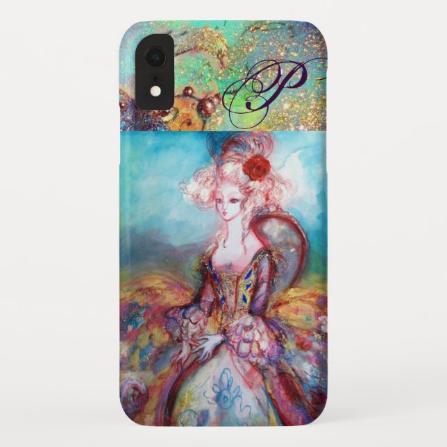 MADAME POMPADOUR  ELEGANT BEAUTY FASHION MONOGRAM Case-Mate iPhone CASE (Back)