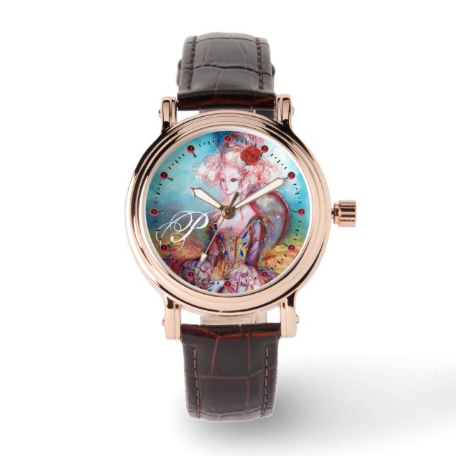 MADAME POMPADOUR ,ELEGANT BEAUTY FASHION MONOGRAM WATCH (Front)