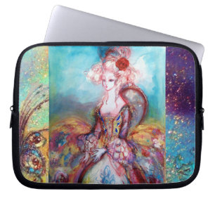MADAME POMPADOUR gold blue pink Laptop Sleeve