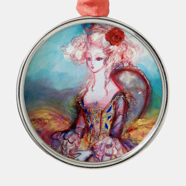 MADAME POMPADOUR METAL TREE DECORATION (Front)