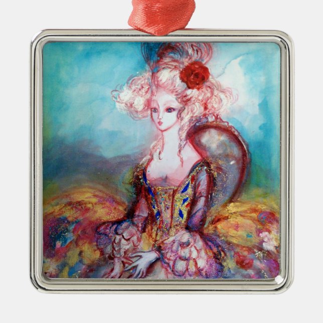MADAME POMPADOUR METAL TREE DECORATION (Front)