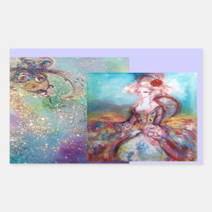 MADAME POMPADOUR, RECTANGULAR STICKER