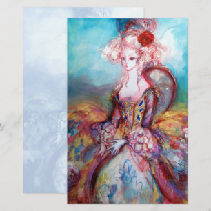 MADAME POMPADOUR ,soft blue white Stationery