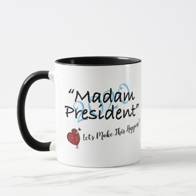 Madame President 2020 Heart Mug (Left)