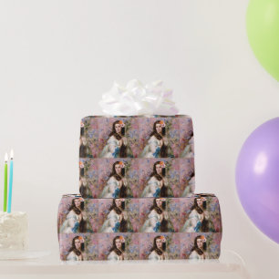 Madame Rimsky with flowers Wrapping Paper