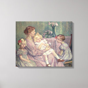 Madame van de Velde and her Children, 1903 Canvas Print