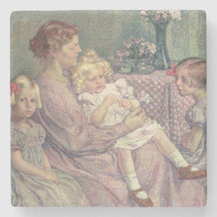 Madame van de Velde and her Children, 1903 Stone Coaster
