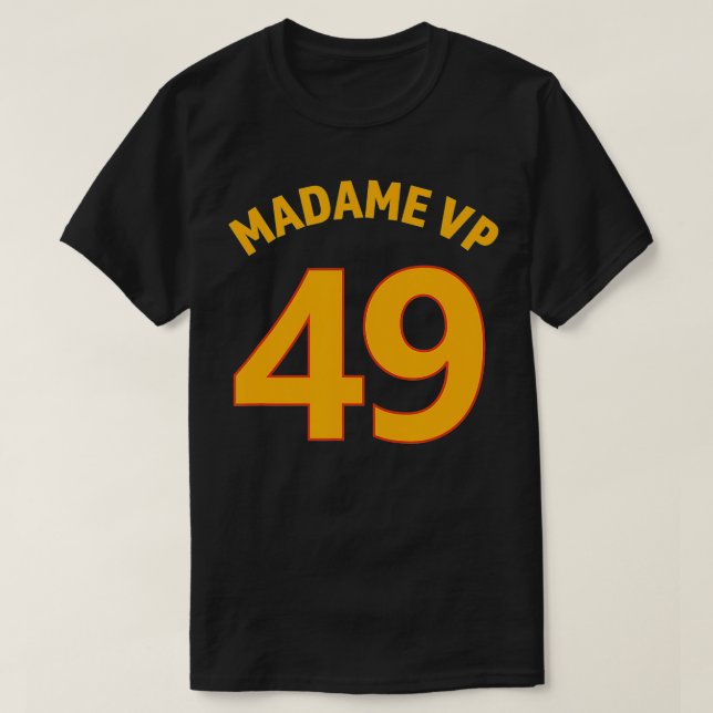 Madame VP 49 Vice President USA Jersey Blue Yellow T-Shirt (Design Front)
