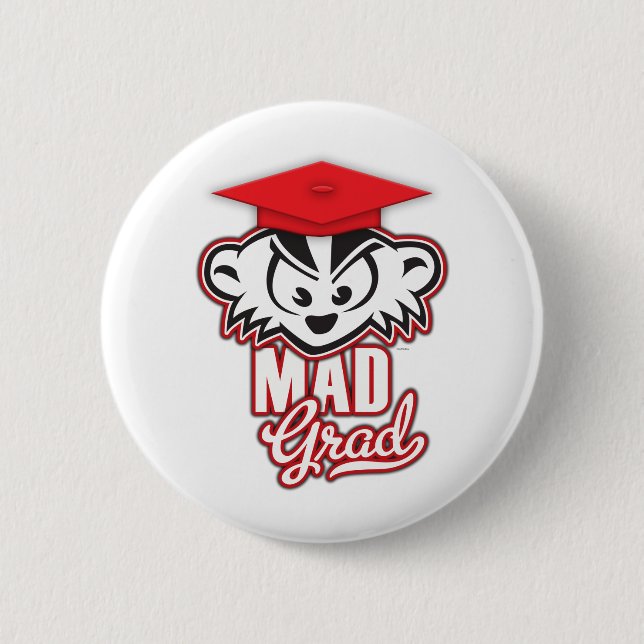 MadBadger MAD Grad 6 Cm Round Badge (Front)